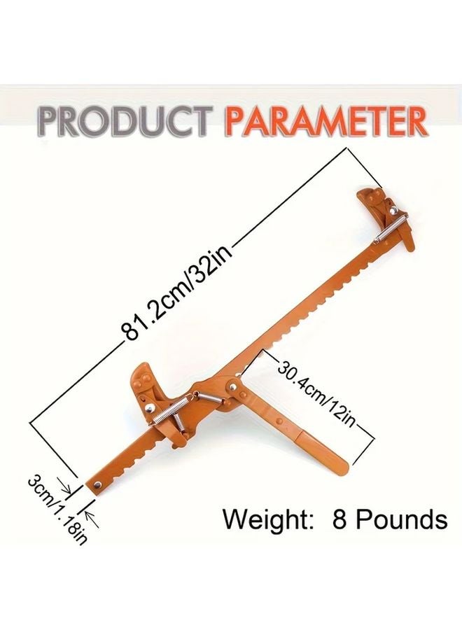 Red Manual Wire Stretcher Repair Tool Portable Easy Grip Stainless Steel Ratchet Fence Tensioner - Image 2